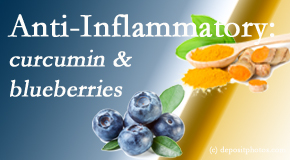 Cox Chiropractic Medicine Inc shares recent studies touting the anti-inflammatory benefits of curcumin and blueberries. 