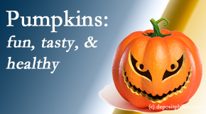 Cox Chiropractic Medicine Inc respects the pumpkin for its decorative and nutritional benefits especially the anti-inflammatory and antioxidant!
