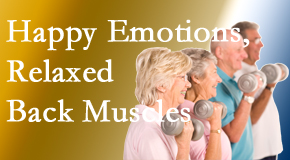 Cox Chiropractic Medicine Inc encourages a positive outlook and upright body position to enhance healing from back pain. 