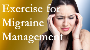 Cox Chiropractic Medicine Inc includes exercise into the chiropractic treatment plan for migraine relief.