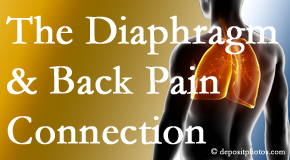 Cox Chiropractic Medicine Inc recognizes the relationship of the diaphragm to the body and spine and back pain. 