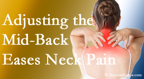 Cox Chiropractic Medicine Inc appreciates the whole spine and that treating one section of the spine (thoracic) eases pain in another (cervical)!