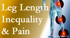 Cox Chiropractic Medicine Inc tests for leg length inequality as it is related to back, hip and knee pain issues.