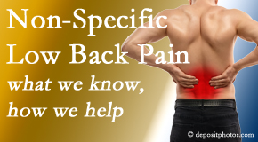Cox Chiropractic Medicine Inc share the specific characteristics and treatment of non-specific low back pain. 