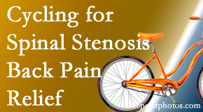Cox Chiropractic Medicine Inc encourages exercise like cycling for back pain relief from lumbar spine stenosis.
