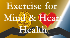 A healthy heart helps maintain a healthy mind, so Cox Chiropractic Medicine Inc encourages exercise.