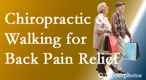 Cox Chiropractic Medicine Inc encourages walking for back pain relief in combination with chiropractic treatment to maximize distance walked.