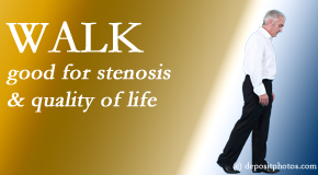 Cox Chiropractic Medicine Inc encourages walking and guideline-recommended non-drug therapy for spinal stenosis, reduction of its pain, and improvement in walking.
