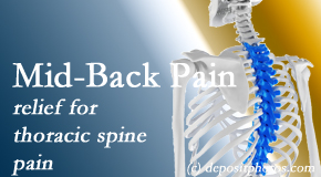 Cox Chiropractic Medicine Inc offers gentle chiropractic treatment to relieve mid-back pain in the thoracic spine. 