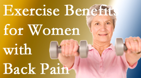 Cox Chiropractic Medicine Inc shares recent research about how beneficial exercise is, especially for older women with back pain. 