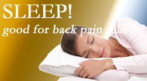 Cox Chiropractic Medicine Inc shares research that says good sleep helps keep back pain at bay.