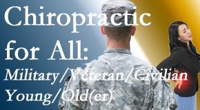 Cox Chiropractic Medicine Inc delivers back pain relief to civilian and military/veteran sufferers and young and old sufferers alike!