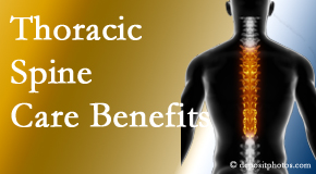 Cox Chiropractic Medicine Inc wonders at the benefit of thoracic spine treatment beyond the thoracic spine to help even neck and back pain. 