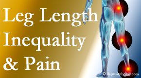 Cox Chiropractic Medicine Inc tests for leg length inequality as it is related to back, hip and knee pain issues.