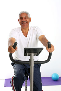 picture of man walking on treadmill