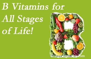  Cox Chiropractic Medicine Inc suggests a check of your B vitamin status for overall health throughout life. 