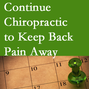 Continued Fort Wayne chiropractic care helps keep back pain away.