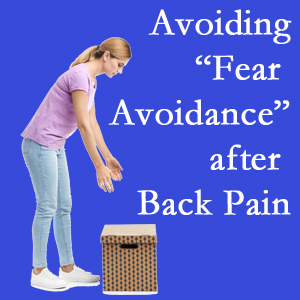 Fort Wayne chiropractic care encourages back pain patients to not give into the urge to avoid normal spine motion once they are through their pain.